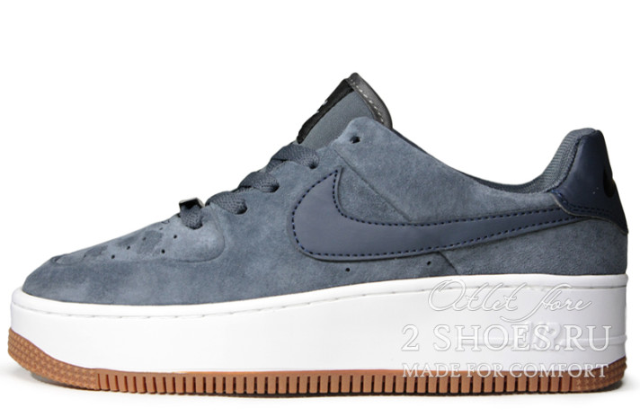 Кроссовки Nike Air Force 1 Sage Blue Gum  синие