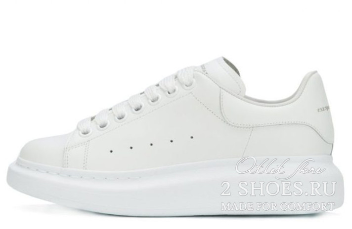 Кроссовки Alexander McQueen White 553680WHGP59000 белые, кожаные