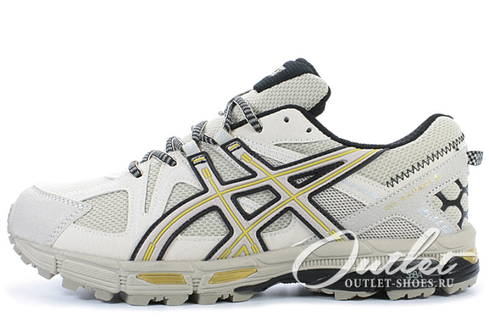 Кроссовки Asics Gel Kahana 8 Grey Blue Yellow  бежевые