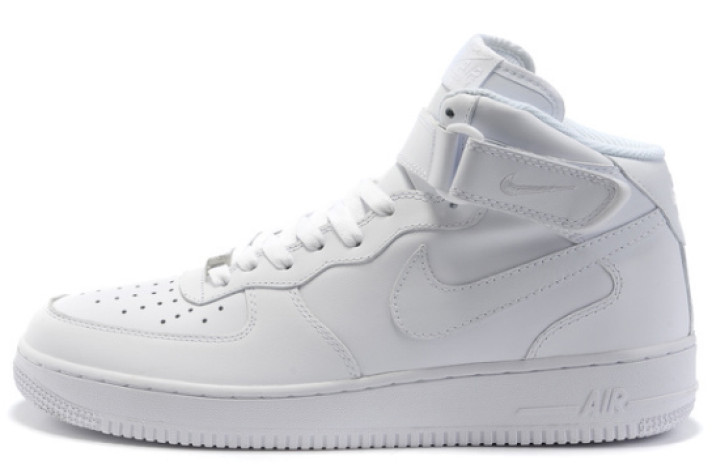 Кроссовки Nike Air Force 1 Mid Winter White Leather  белые, кожаные