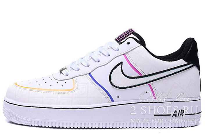 Кроссовки Nike Air Force 1 Low Day of Dead CT1138-100 белые, кожаные