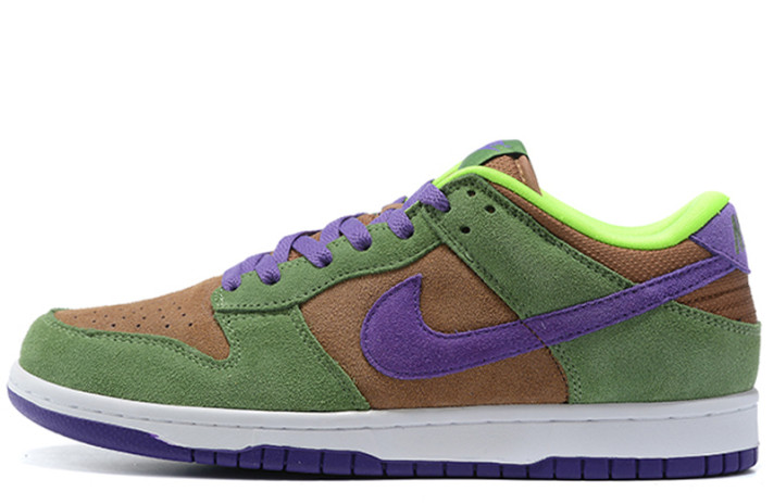 Кроссовки Nike Dunk SB Low Veneer Autumn Green Purple DA1469-200 зеленые