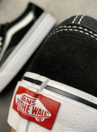 Кеды Vans Old Skool Black White живое фото 4