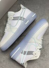 Кроссовки Nike Air Force 1 React White Light Bone живое фото 1
